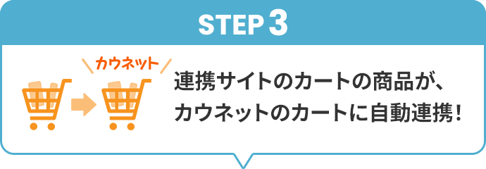 STEP3AAgTCg̃J[g̏iAJElbg̃J[gɎAgI